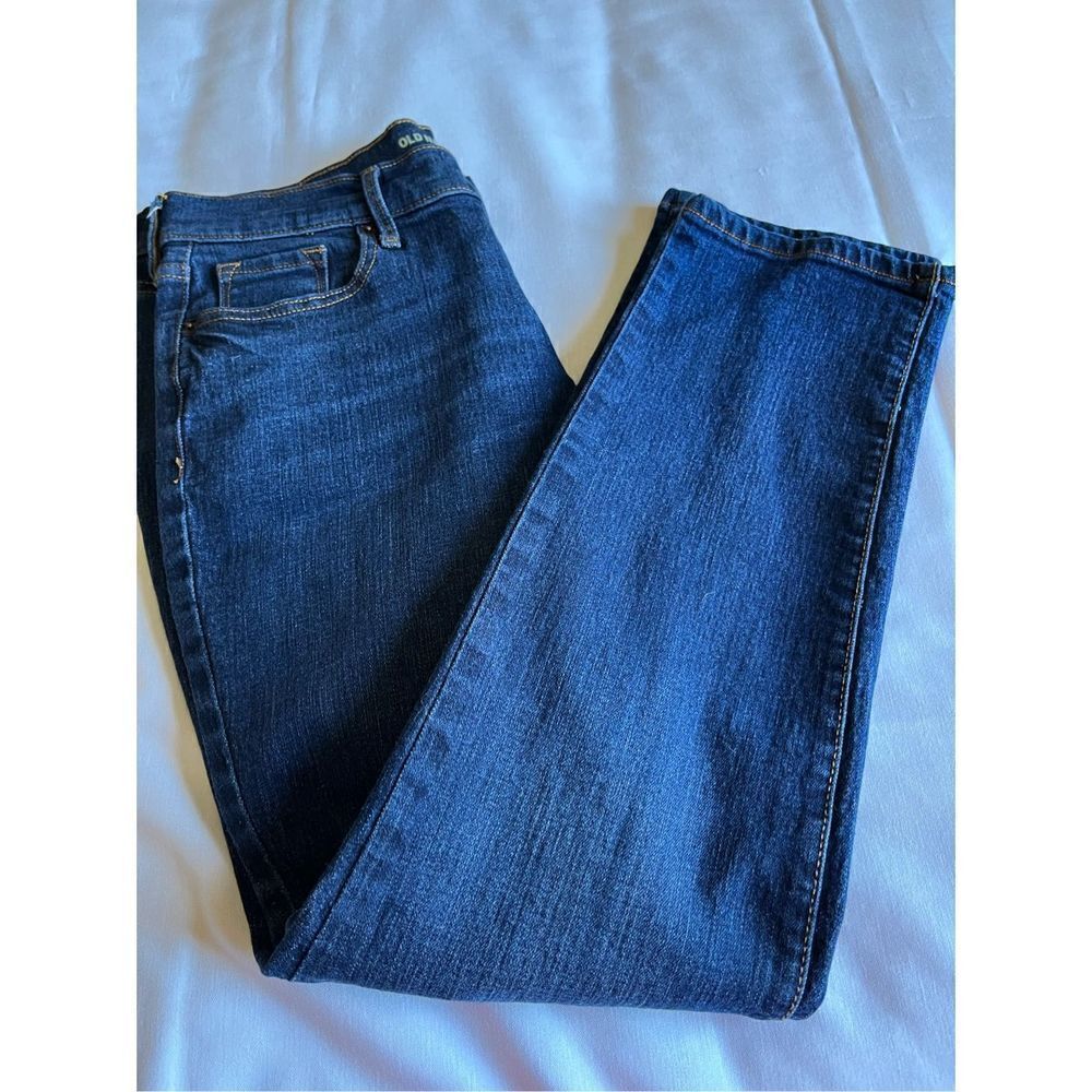 Old Navy Mid Rise Skinny Jeans Size 8 Stretch Denim - Picture 2 of 5